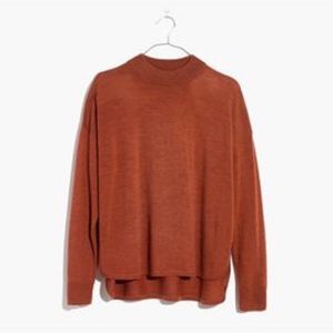 Madewell Mockneck Boxy Pullover Sweater